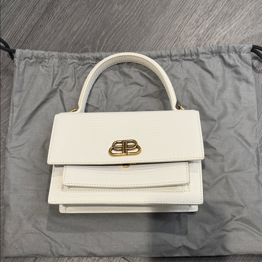Balenciaga Lizard Embossed Sharp Bag XS